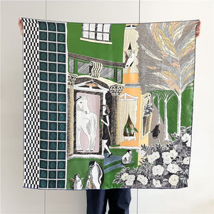 MaraSilk Pure Mulberry Silk Scarf - Square Crepe Satin MS933