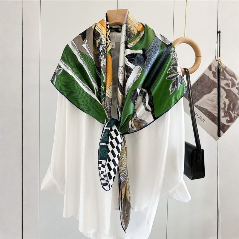 MaraSilk Pure Mulberry Silk Scarf - Square Crepe Satin MS933 41" x 41" MS93301