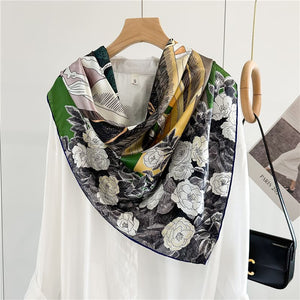 MaraSilk Pure Mulberry Silk Scarf - Square Crepe Satin MS933