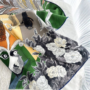 MaraSilk Pure Mulberry Silk Scarf - Square Crepe Satin MS933