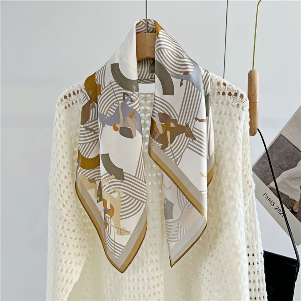 MaraSilk Pure Mulberry Silk Scarf - Square Crepe Satin MS94