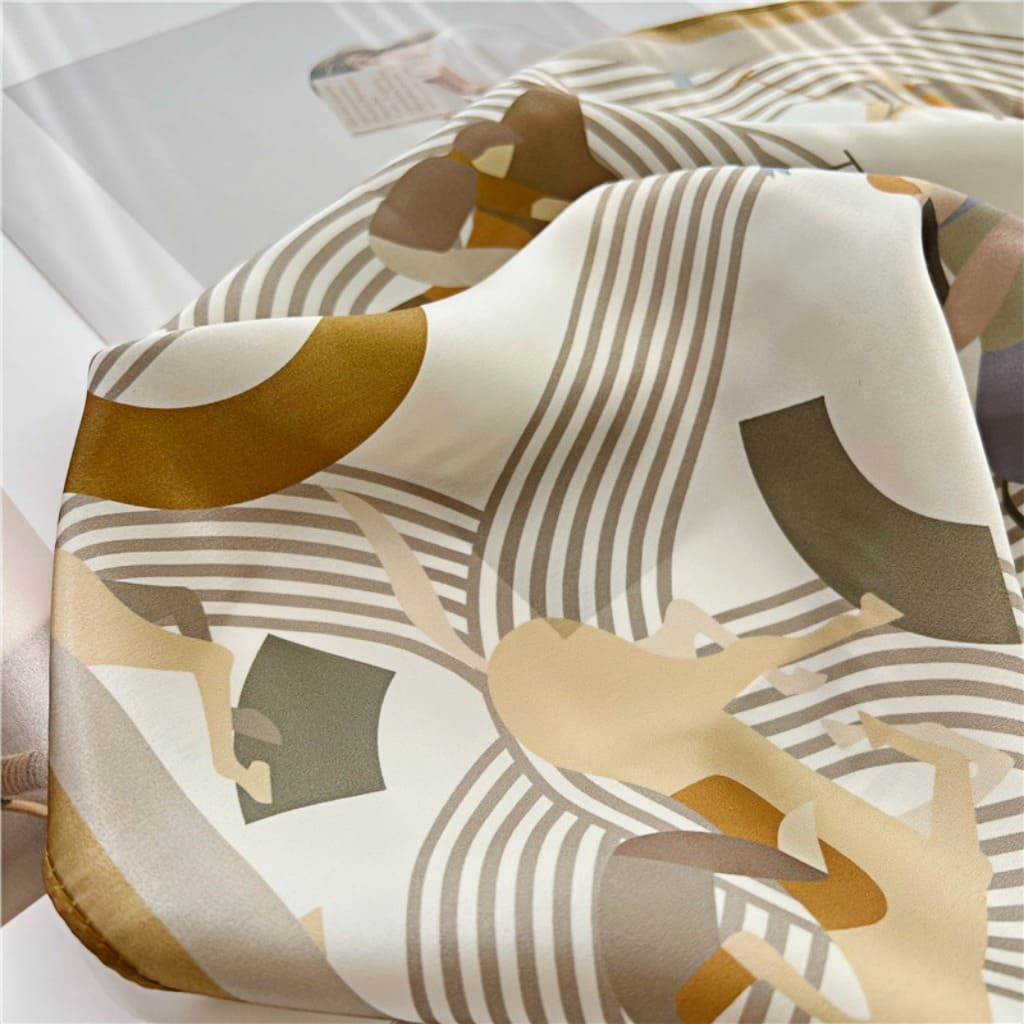 MaraSilk Pure Mulberry Silk Scarf - Square Crepe Satin MS94