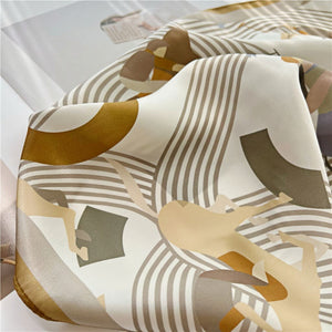 MaraSilk Pure Mulberry Silk Scarf - Square Crepe Satin MS94