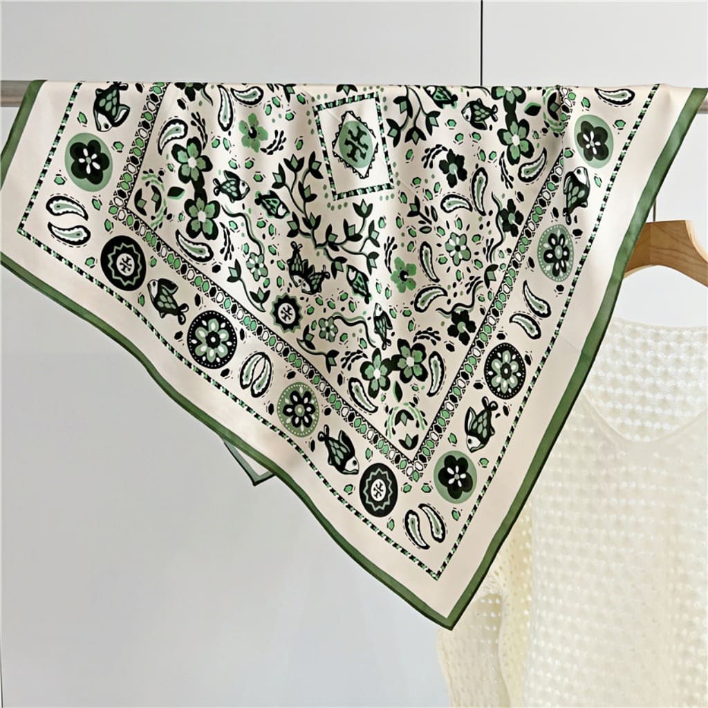 MaraSilk Pure Mulberry Silk Scarf - Square Crepe Satin MS94 25" x 25" MS9404