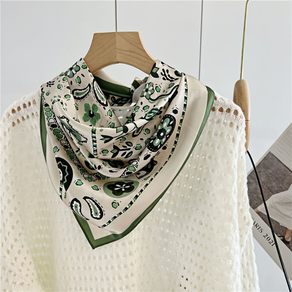 MaraSilk Pure Mulberry Silk Scarf - Square Crepe Satin MS94