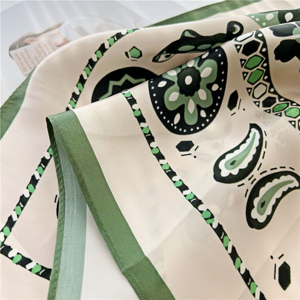 MaraSilk Pure Mulberry Silk Scarf - Square Crepe Satin MS94