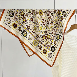 MaraSilk Pure Mulberry Silk Scarf - Square Crepe Satin MS94 25" x 25" MS9405