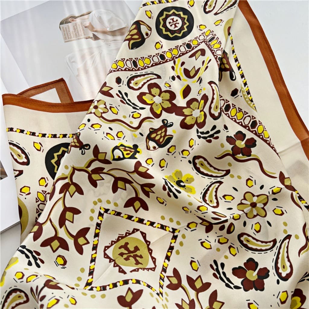 MaraSilk Pure Mulberry Silk Scarf - Square Crepe Satin MS94