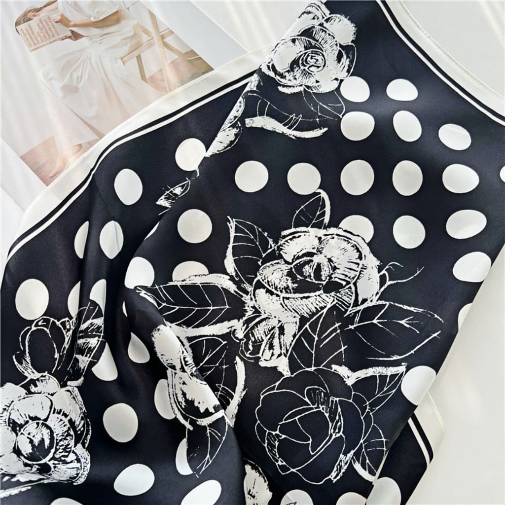 MaraSilk Pure Mulberry Silk Scarf - Square Crepe Satin MS94