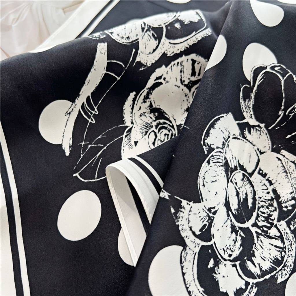 MaraSilk Pure Mulberry Silk Scarf - Square Crepe Satin MS94