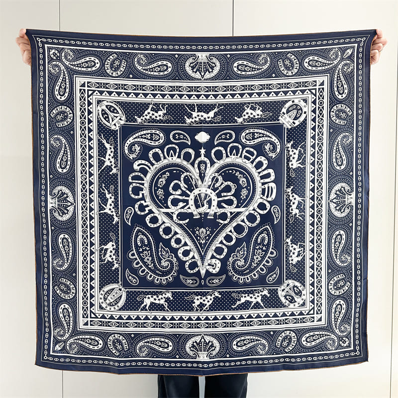 MaraSilk Pure Mulberry Silk Scarf - Square Crepe Satin MS940