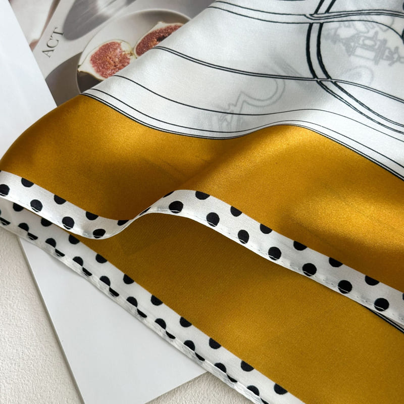MaraSilk Pure Mulberry Silk Scarf - Square Crepe Satin MS945