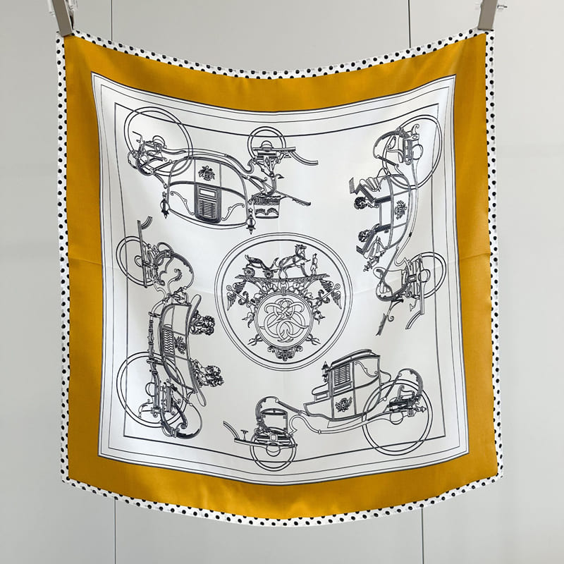 MaraSilk Pure Mulberry Silk Scarf - Square Crepe Satin MS945