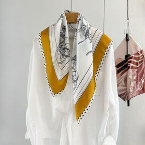 MaraSilk Pure Mulberry Silk Scarf - Square Crepe Satin MS945