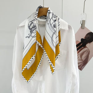 MaraSilk Pure Mulberry Silk Scarf - Square Crepe Satin MS945