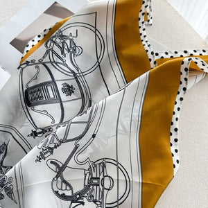 MaraSilk Pure Mulberry Silk Scarf - Square Crepe Satin MS945