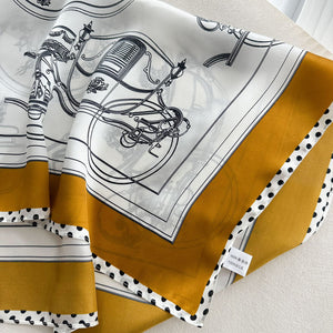 MaraSilk Pure Mulberry Silk Scarf - Square Crepe Satin MS945
