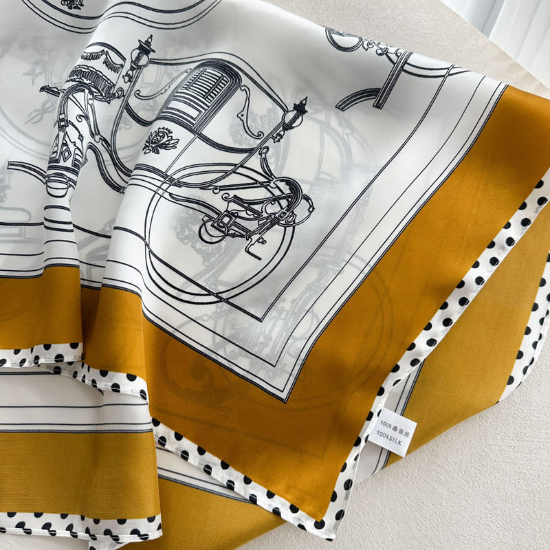MaraSilk Pure Mulberry Silk Scarf - Square Crepe Satin MS945