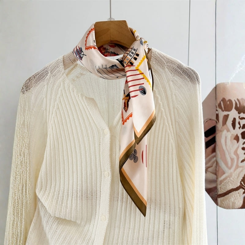 MaraSilk Pure Mulberry Silk Scarf - Square Crepe Satin MS946