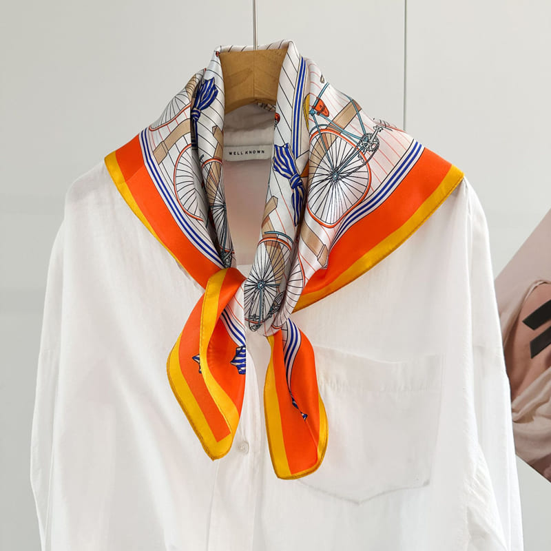 MaraSilk Pure Mulberry Silk Scarf - Square Crepe Satin MS948