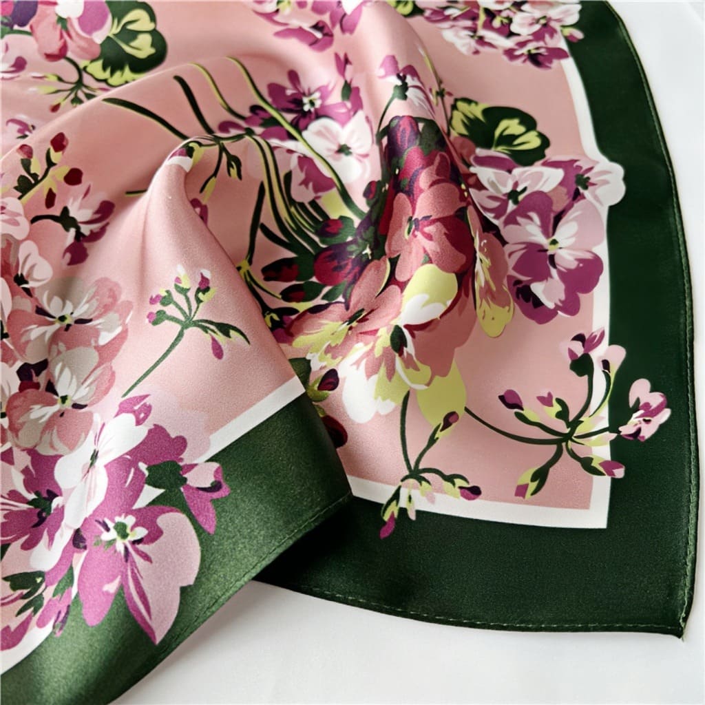 MaraSilk Pure Mulberry Silk Scarf - Square Crepe Satin MS95