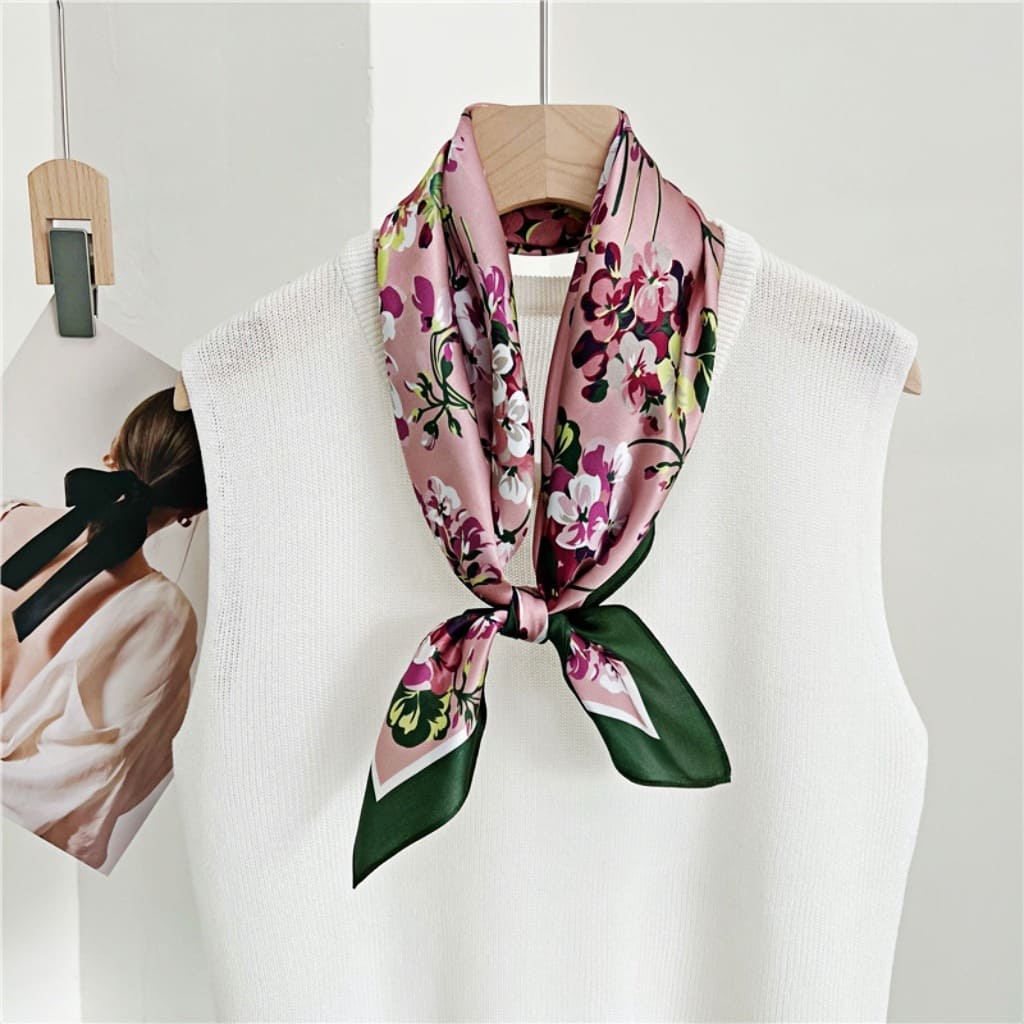 MaraSilk Pure Mulberry Silk Scarf - Square Crepe Satin MS95