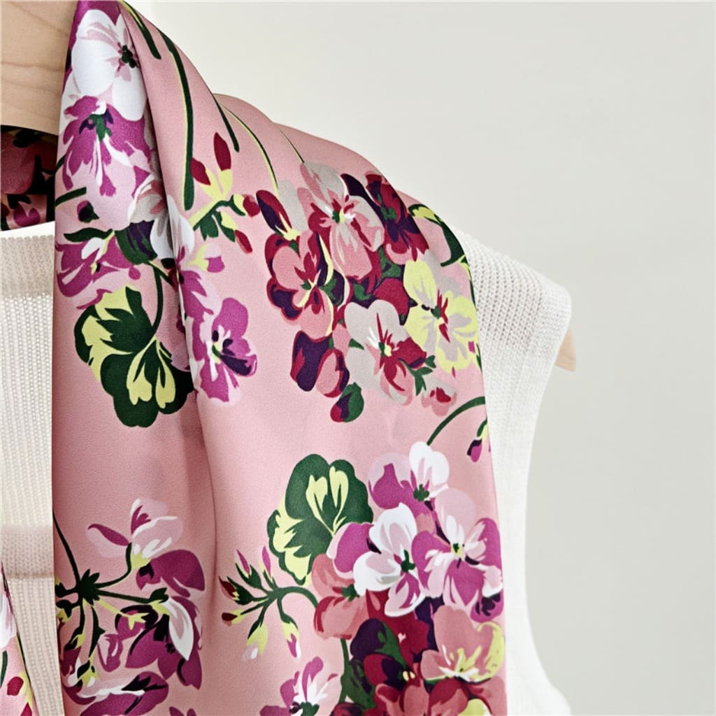 MaraSilk Pure Mulberry Silk Scarf - Square Crepe Satin MS95