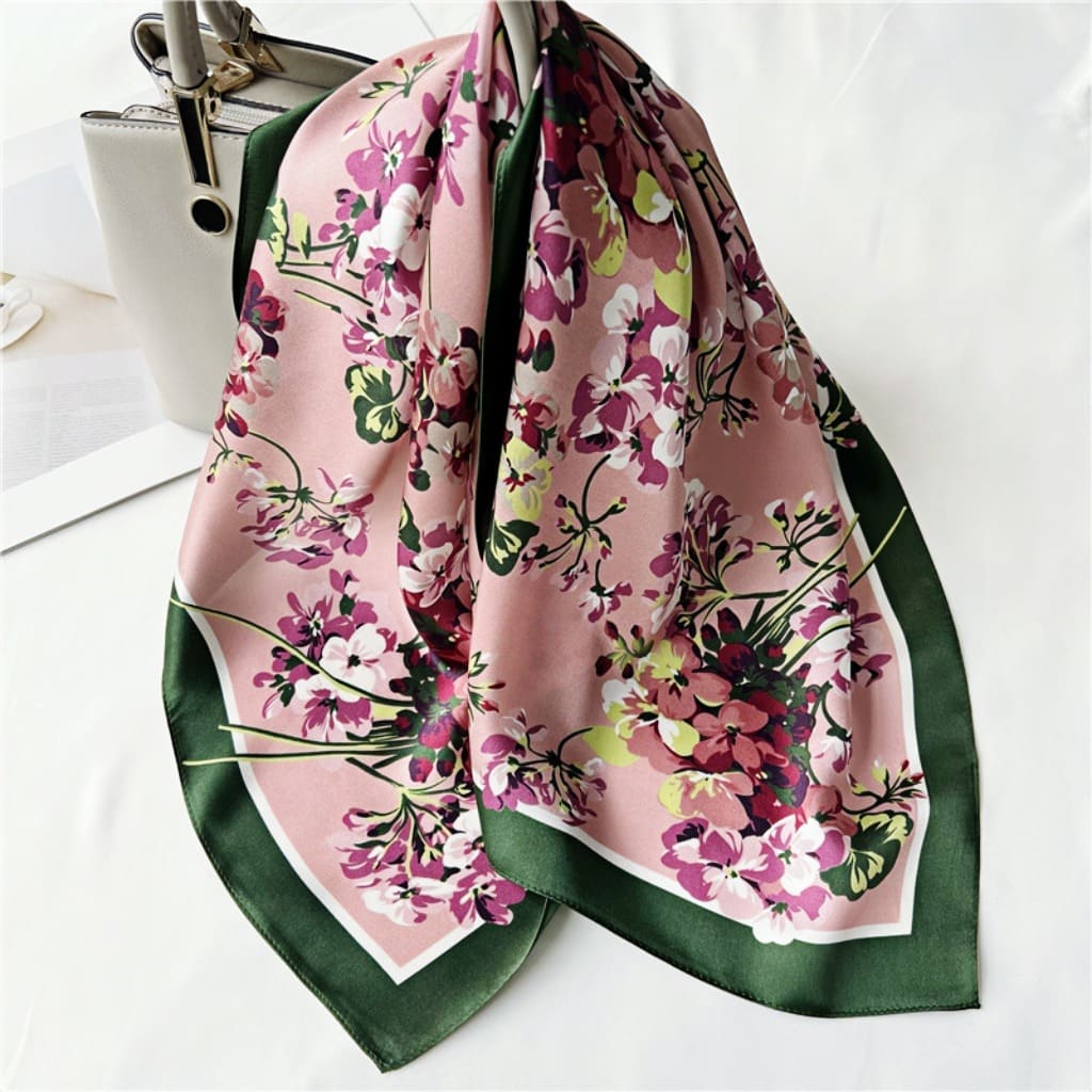 MaraSilk Pure Mulberry Silk Scarf - Square Crepe Satin MS95