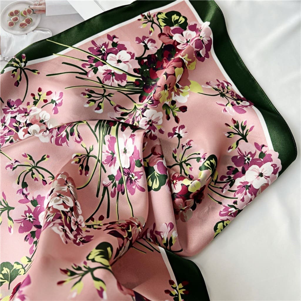 MaraSilk Pure Mulberry Silk Scarf - Square Crepe Satin MS95