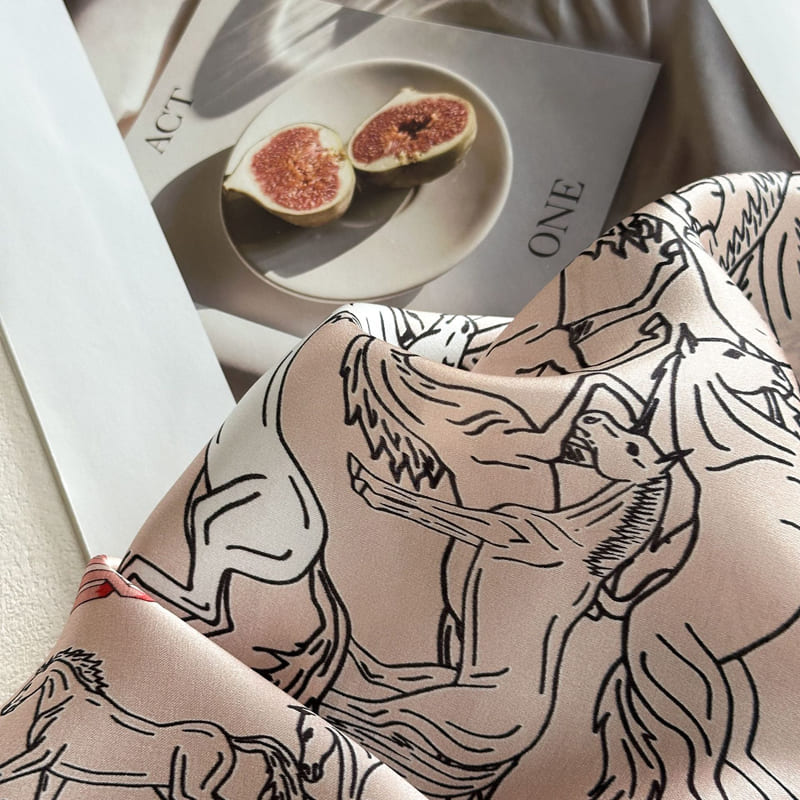 MaraSilk Pure Mulberry Silk Scarf - Square Crepe Satin MS950