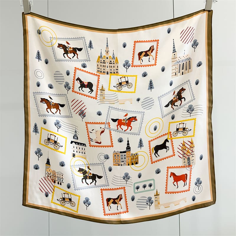 MaraSilk Pure Mulberry Silk Scarf - Square Crepe Satin MS950 25" x 25" MS95001