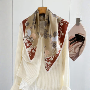 MaraSilk Pure Mulberry Silk Scarf - Square Crepe Satin MS950