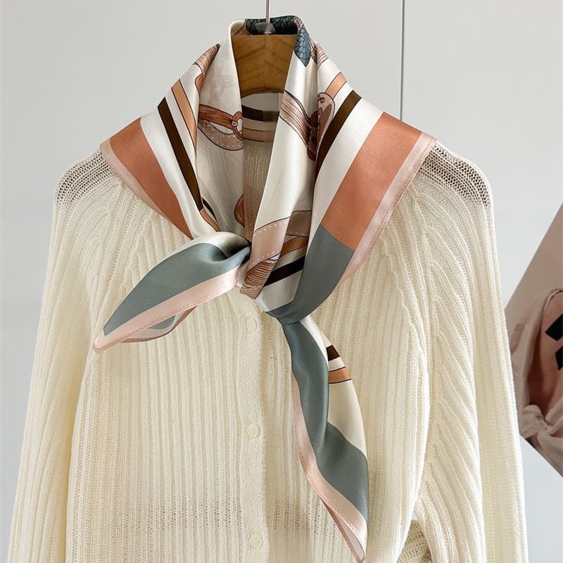 MaraSilk Pure Mulberry Silk Scarf - Square Crepe Satin MS960