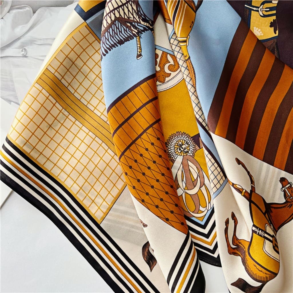 MaraSilk Pure Mulberry Silk Scarf - Square Crepe Satin MS97