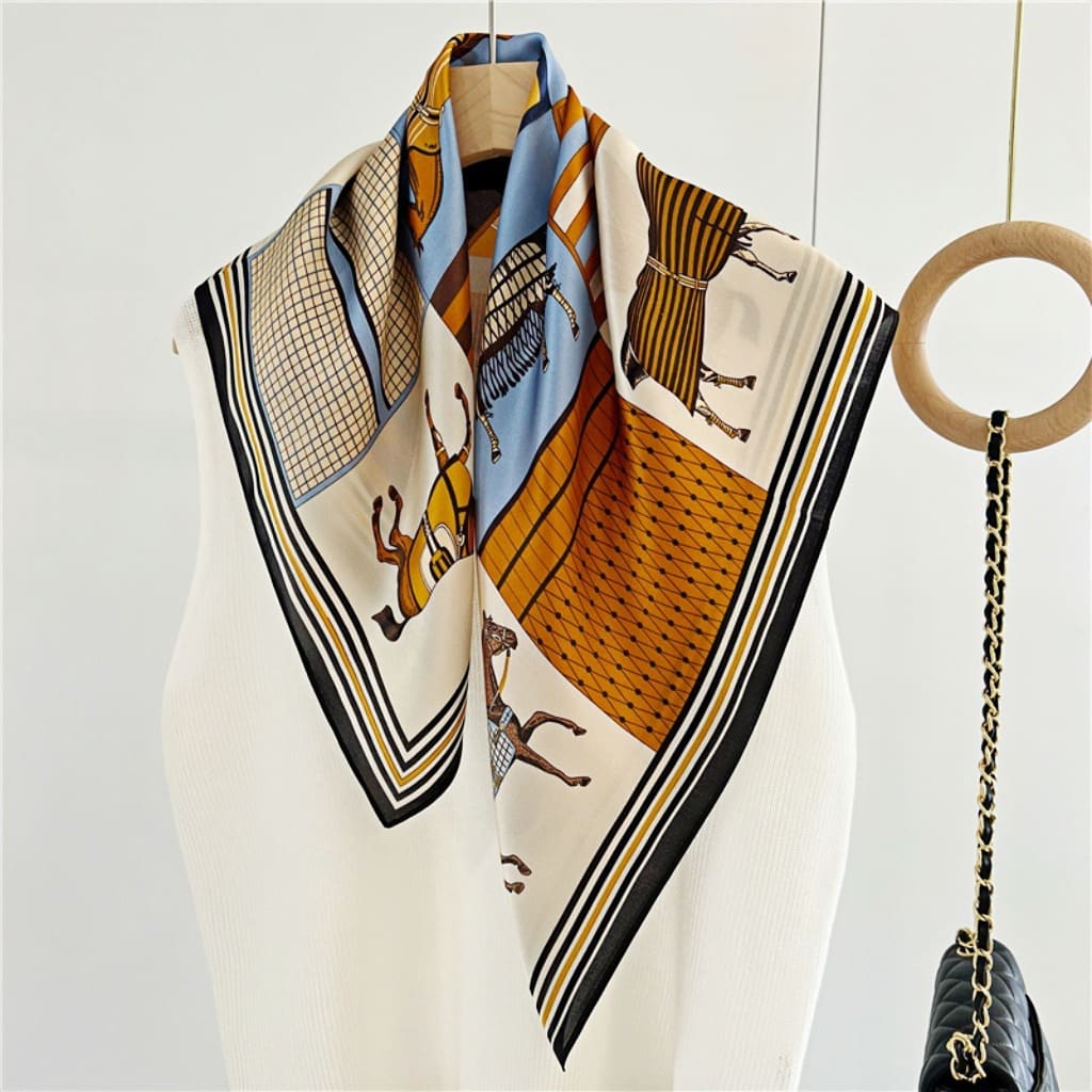 MaraSilk Pure Mulberry Silk Scarf - Square Crepe Satin MS97