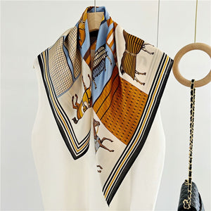 MaraSilk Pure Mulberry Silk Scarf - Square Crepe Satin MS97