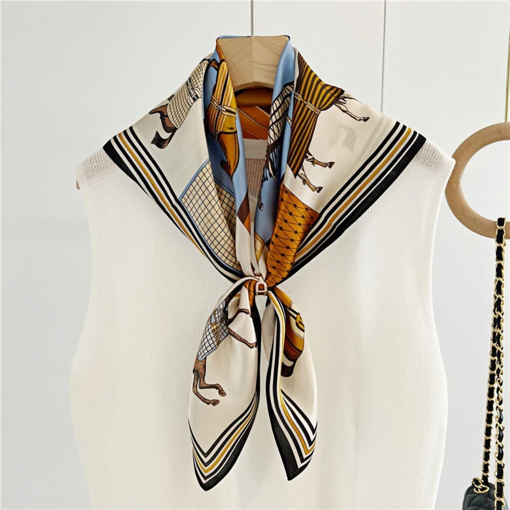 MaraSilk Pure Mulberry Silk Scarf - Square Crepe Satin MS97 25" x 25" MS9701