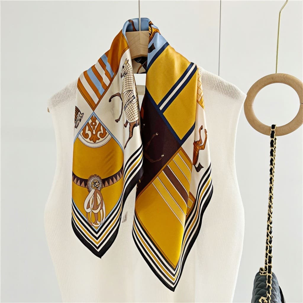 MaraSilk Pure Mulberry Silk Scarf - Square Crepe Satin MS97