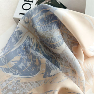 MaraSilk Pure Mulberry Silk Scarf - Square Crepe Satin MS979