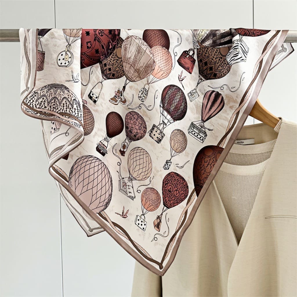 MaraSilk Pure Mulberry Silk Scarf - Square Crepe Satin MS98