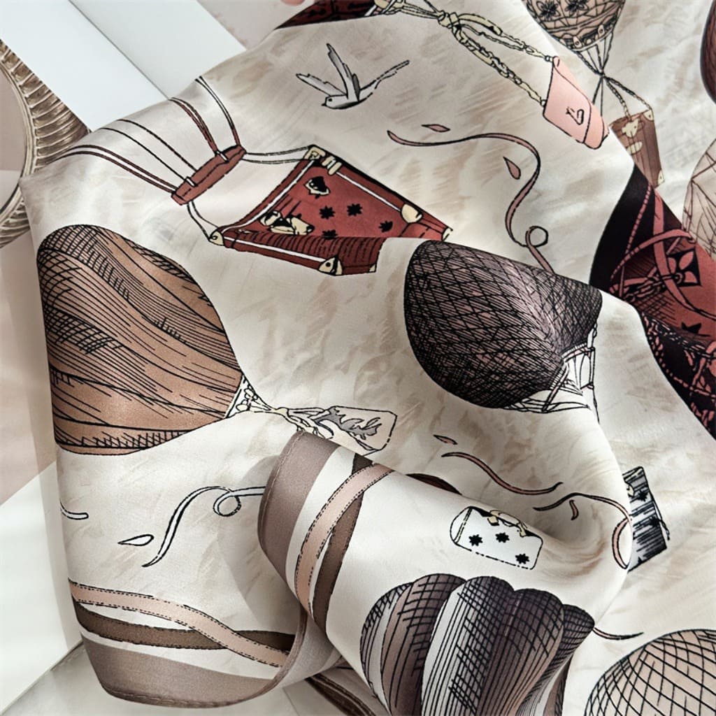 MaraSilk Pure Mulberry Silk Scarf - Square Crepe Satin MS98