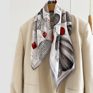 MaraSilk Pure Mulberry Silk Scarf - Square Crepe Satin MS98