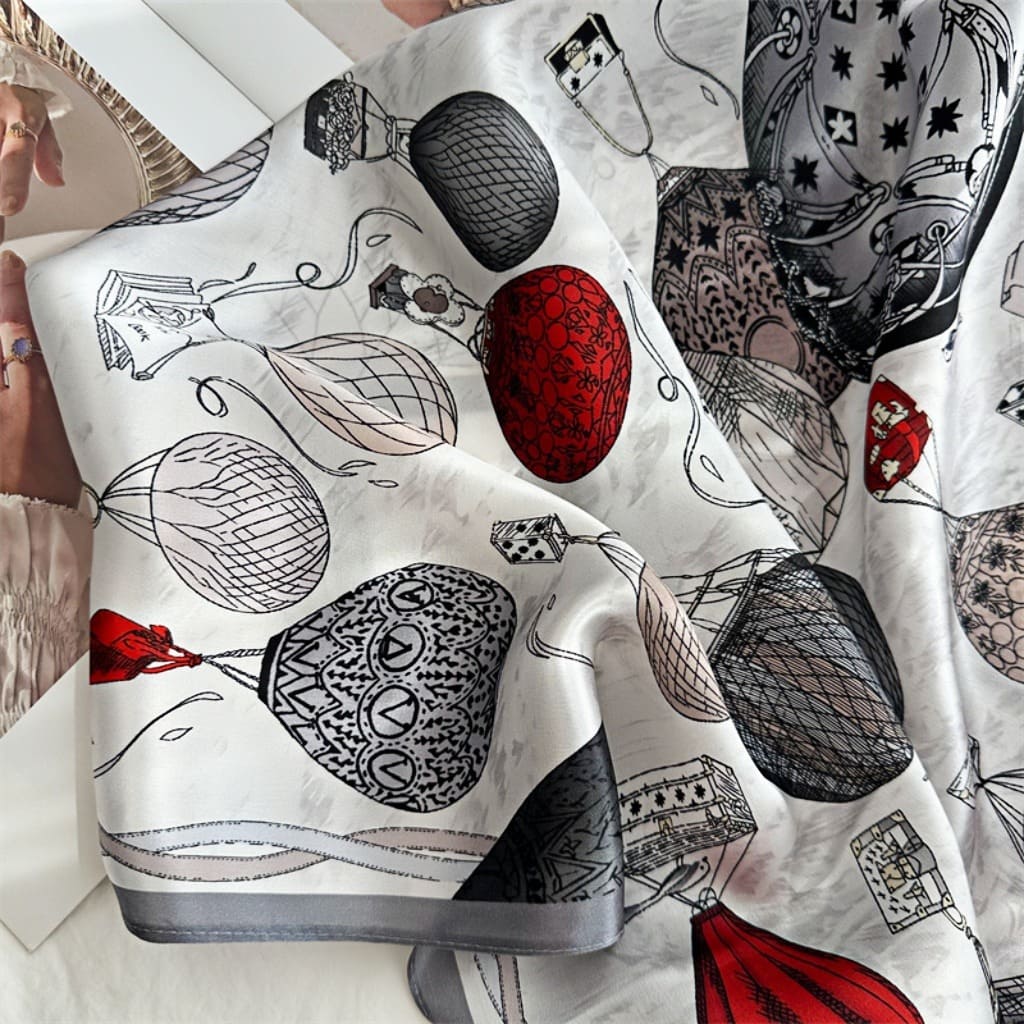 MaraSilk Pure Mulberry Silk Scarf - Square Crepe Satin MS98