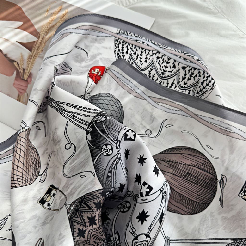 MaraSilk Pure Mulberry Silk Scarf - Square Crepe Satin MS98