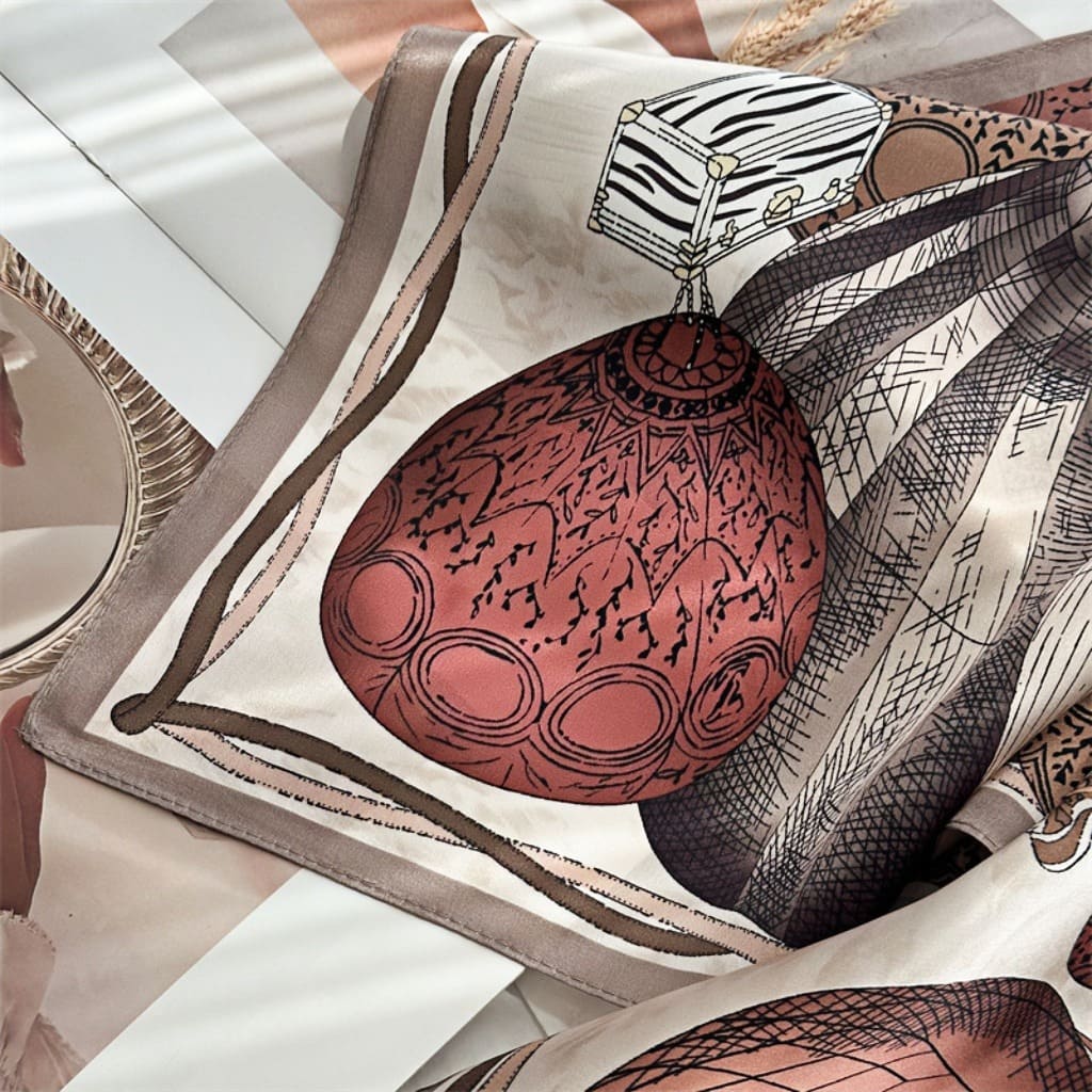 MaraSilk Pure Mulberry Silk Scarf - Square Crepe Satin MS98