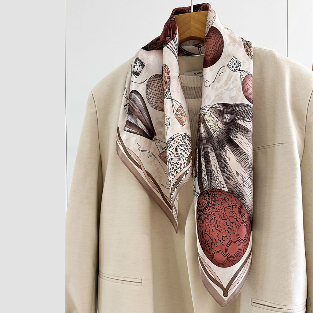 MaraSilk Pure Mulberry Silk Scarf - Square Crepe Satin MS98