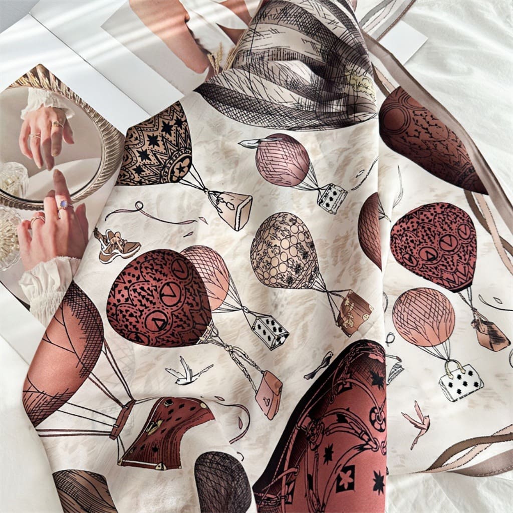 MaraSilk Pure Mulberry Silk Scarf - Square Crepe Satin MS98