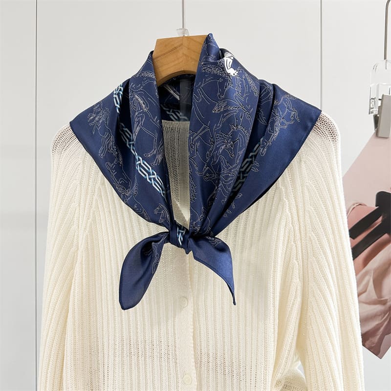 MaraSilk Pure Mulberry Silk Scarf - Square Crepe Satin MS984