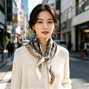 MaraSilk Pure Mulberry Silk Scarf - Square Crepe Satin MS985