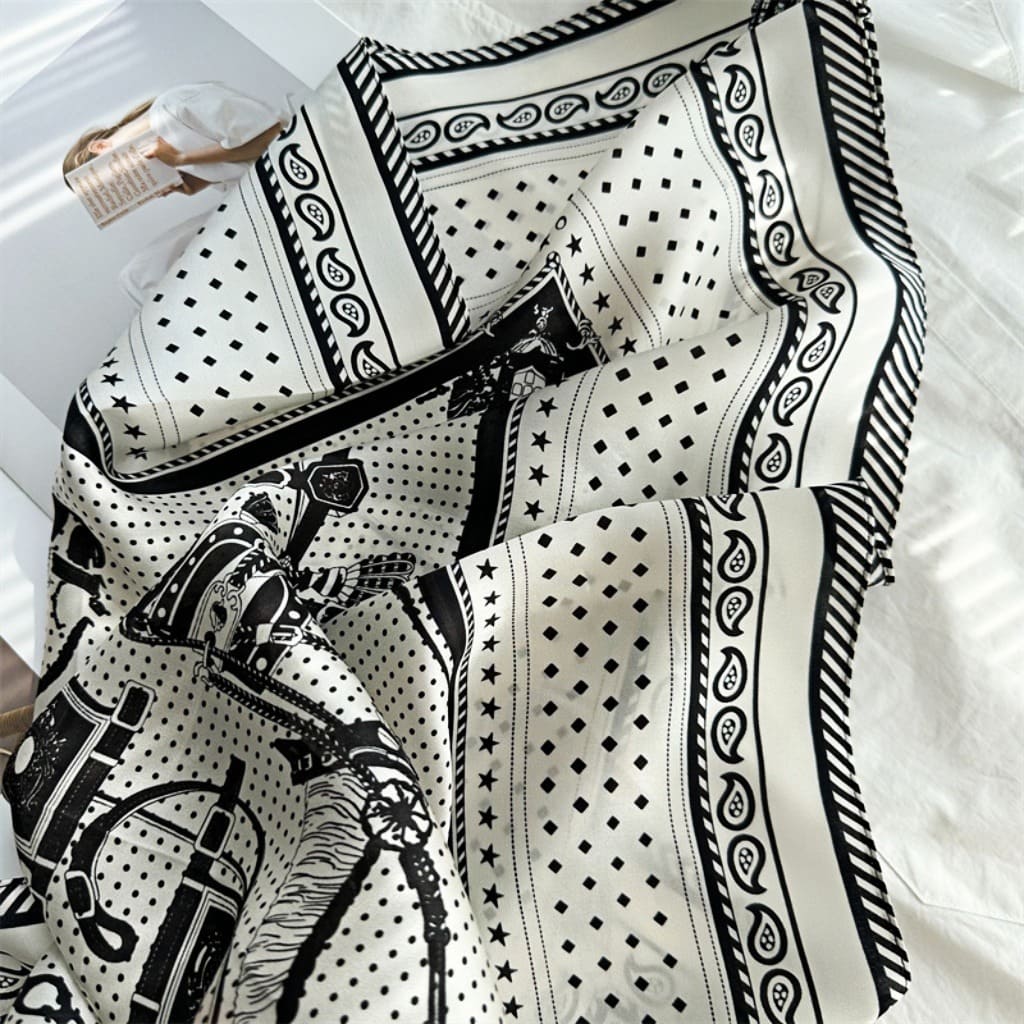 MaraSilk Pure Mulberry Silk Scarf - Square Crepe Satin MS99